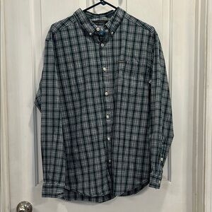 Columbia, Men's size Large, Blue Plaid Shirt